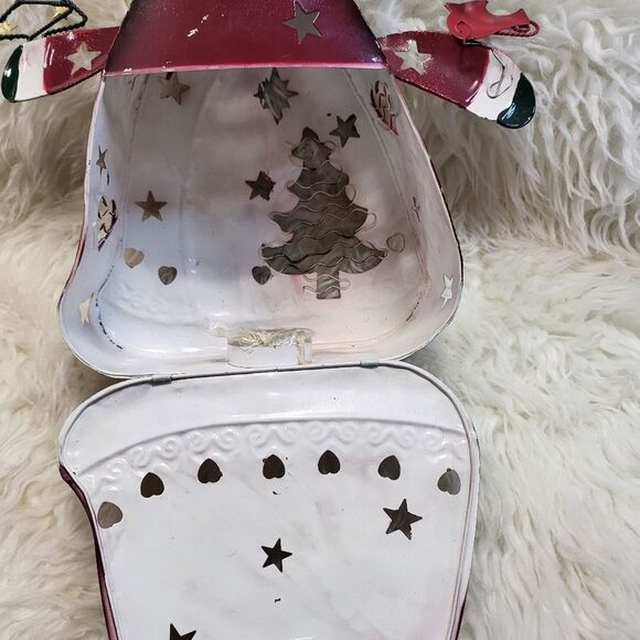 Vintage metal Santa candle tea light holder - Picture 4 of 5